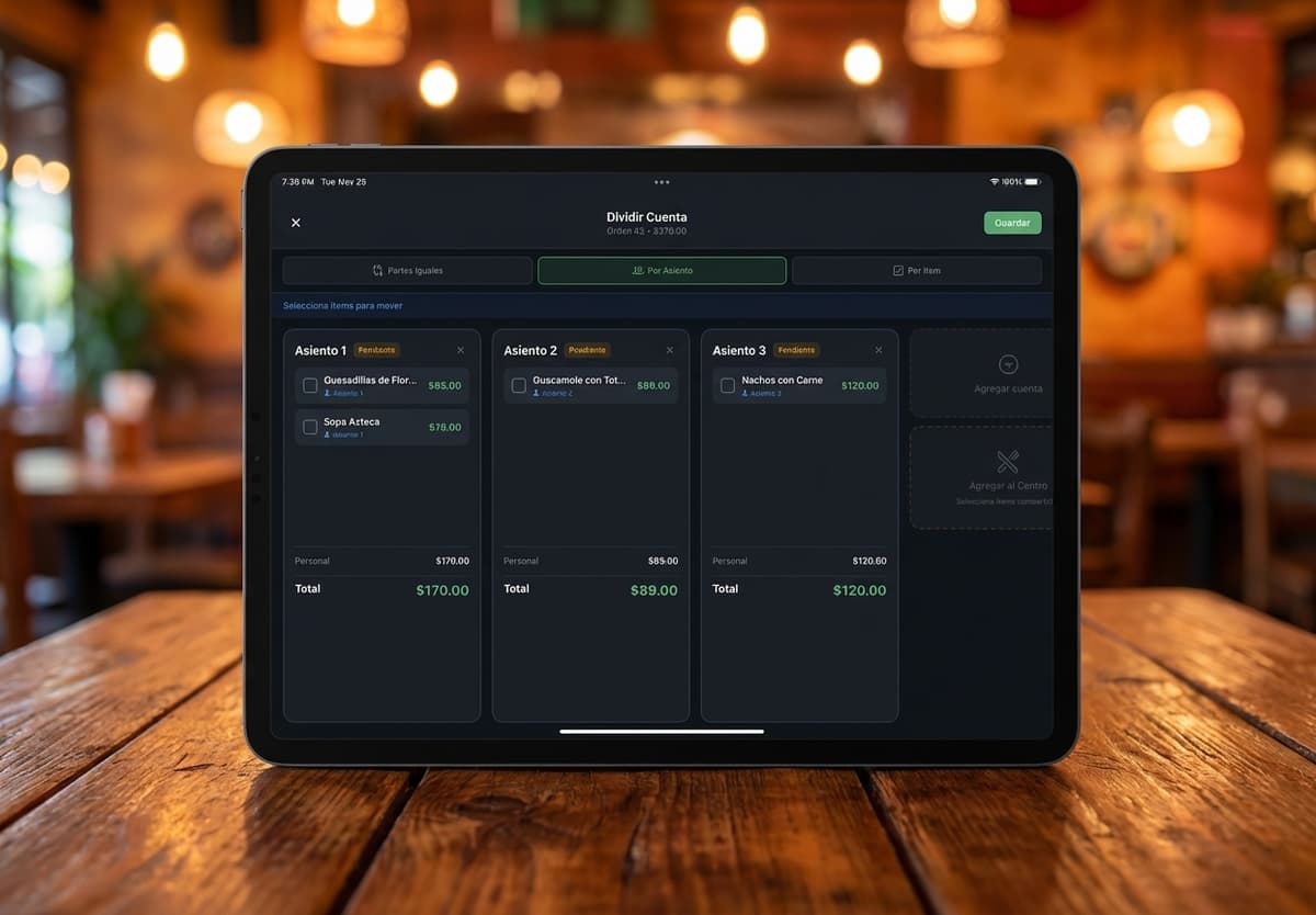 División de cuenta por asiento